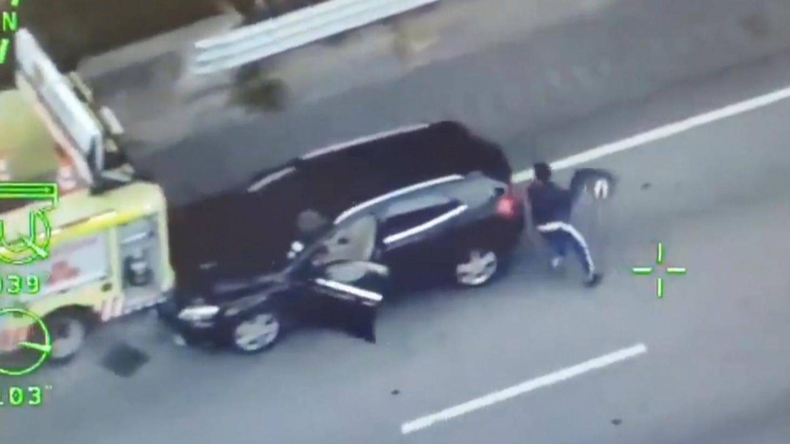 Police chase car thief suspect down Atlanta highway | US News | Sky News