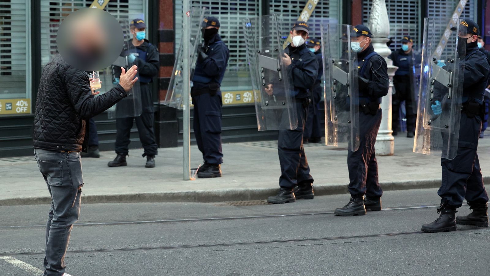 Dublin Arrests after police disperse crowds News UK Video News Sky