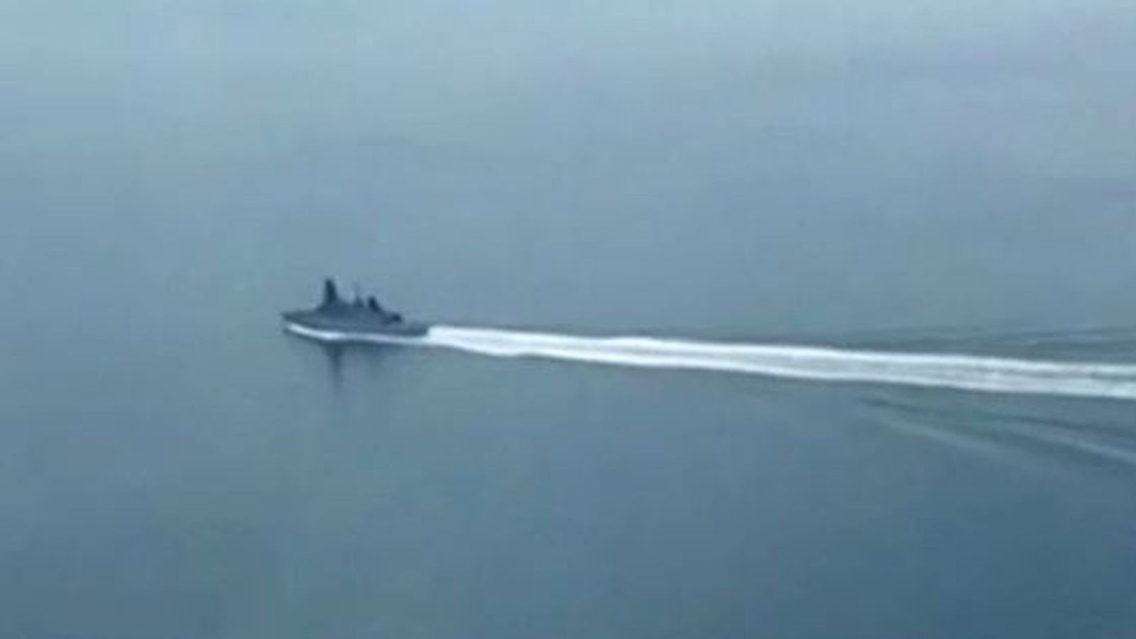HMS Defender: Moscow releases footage it says shows Navy vessel being 'chased out' by Russian military