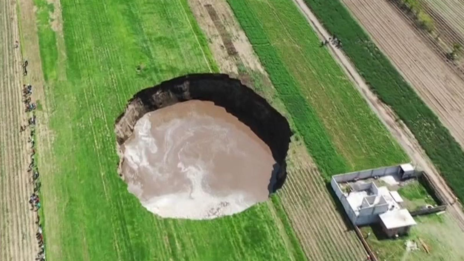 Mexico Massive sinkhole threatens to swallow nearby house World News