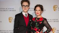Tom Fletcher and Giovanna Fletcher at the BAFTA Children&#39;s awards in London in 2016. Pic: AP