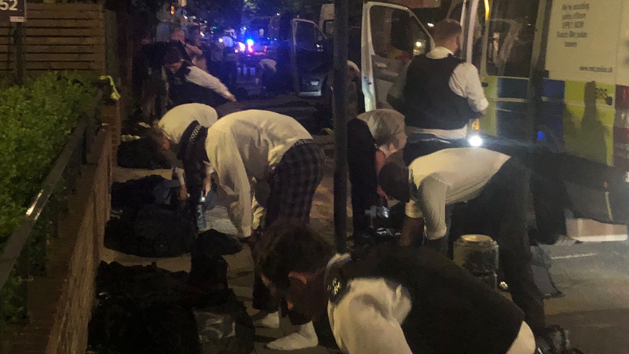 Police attacked at scene of suspected shooting and stabbing in Brixton