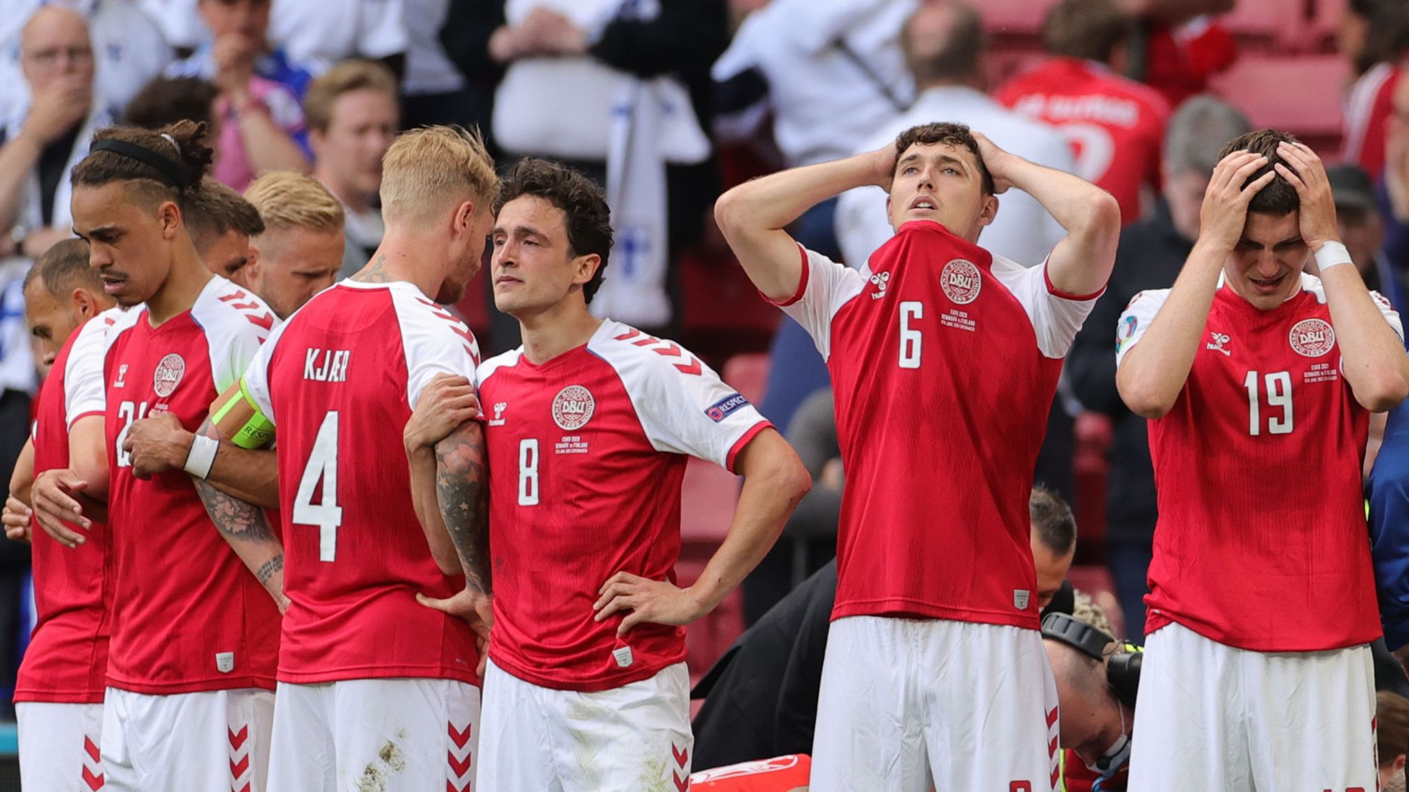 Denmark's Christian Eriksen given CPR after collapsing on ...