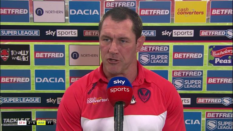 St Helens head coach Kristian Woolf was left frustrated