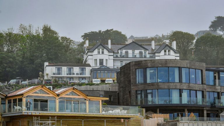 L'hôtel Carbis Bay avant le sommet du G7 dans le village de Cornouailles.  Date de la photo : samedi 5 juin 2021.