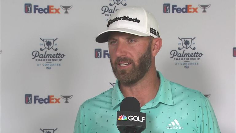 World No 1 Dustin Johnson was happy with his performance on day two of the Palmetto Championship despite slipping out of the lead when he double-bogeyed the final hole.