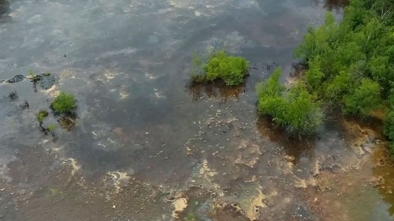 An acid tar lagoon - what is being done about them?