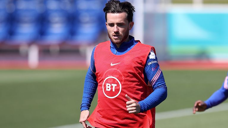 Ben Chilwell during a training session last week