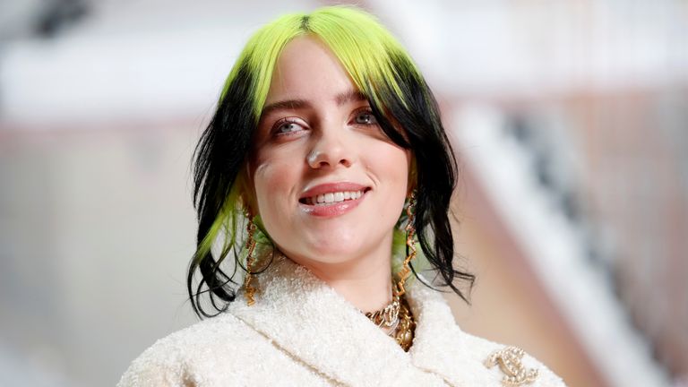 Billie Eilish in Chanel at the Oscars in 2020