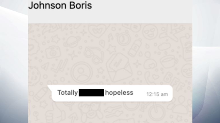 Boris Johnson Called Matt Hancock Totally F Hopeless In Whatsapp Message Dominic Cummings Says Politics News Sky News