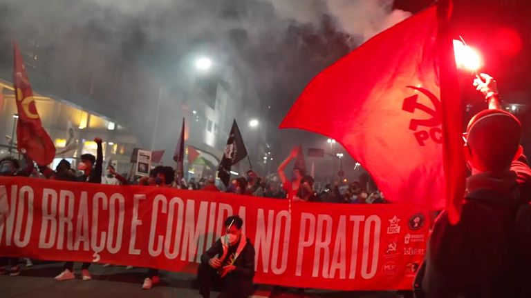 Protests against Brazilian leader Jair Bolsonaro