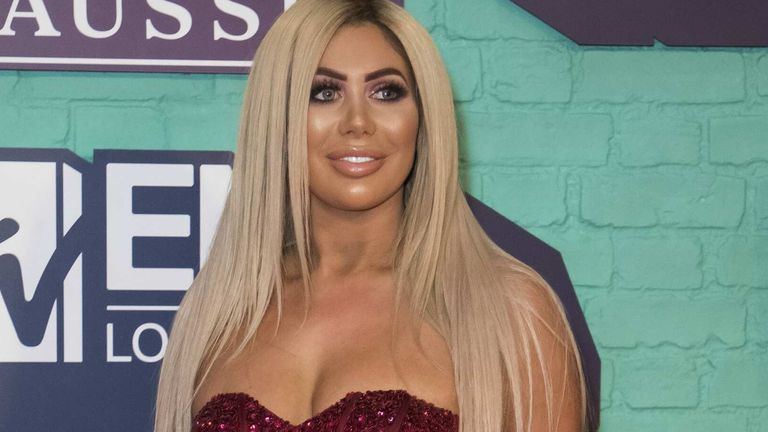 Chloe Ferry poses for photographers upon arrival at the MTV European Music Awards 2017 in London, Sunday, Nov. 12th, 2017. Pic: AP