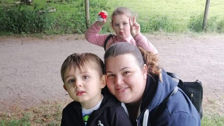 Graham Horsfall&#39;s wife Emma and their children Lily and Ollie. Pic: Graham Horsfall