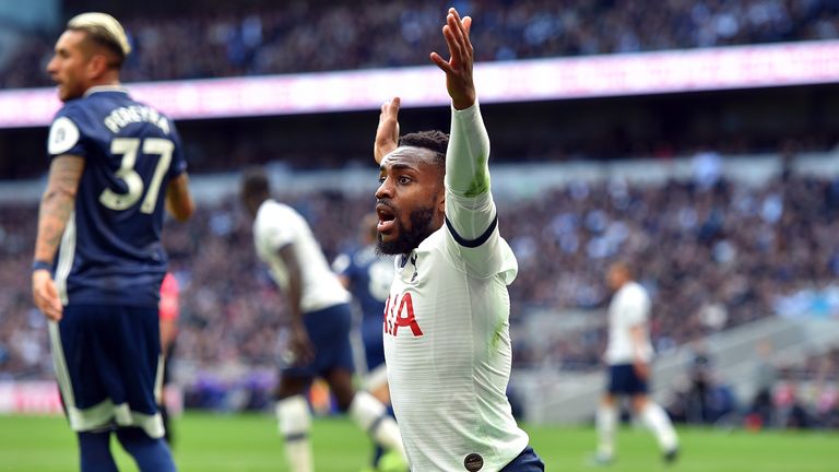 October 19, 2019, London, United Kingdom: Danny Rose of Tottenham Hotspur during the Premier League match at the Tottenham Hotspur Stadium, London. Picture date: 19th October 2019. Picture credit should read: Robin Parker/Sportimage(Credit Image: © Robin Parker/CSM via ZUMA Wire) (Cal Sport Media via AP Images)