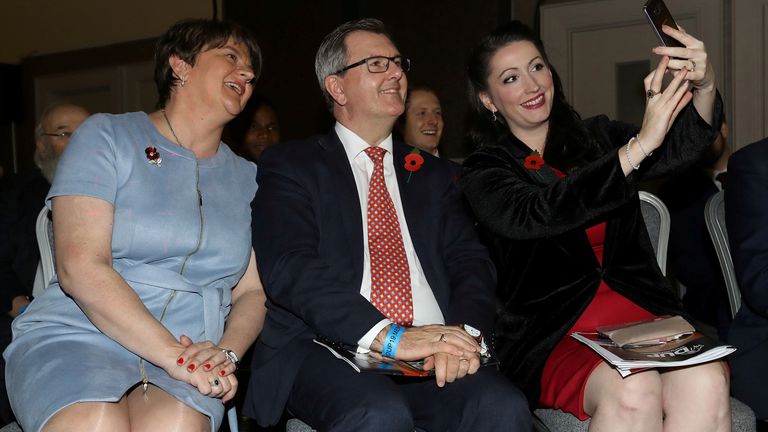 Arlene Foster (left) and Sir Jeffrey Donaldson both defected in protest when the UUP signed the Good Friday Agreement