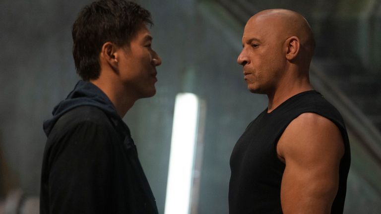 (from left) Han (Sung Kang) and Dom (Vin Diesel) in F9, co-written and directed by Justin Lin. Pic: AP