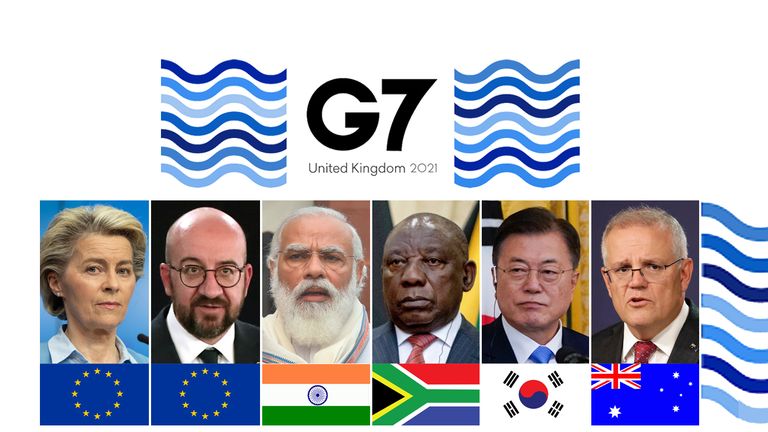 Other leaders and delegates due to attend the G7 Summit in June