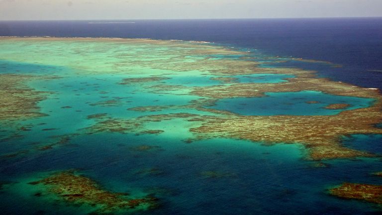 Landscape of the Great Barrier Reef in the Coral Sea off the coast of Queensland, Australia, 2018. Pic: AP