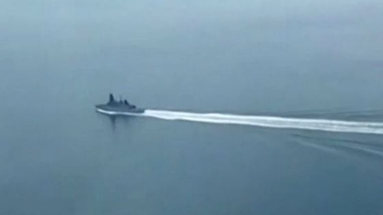HMS Defender: Moscow releases footage it says shows Navy vessel being  &#39;chased out&#39; by Russian military | World News | Sky News
