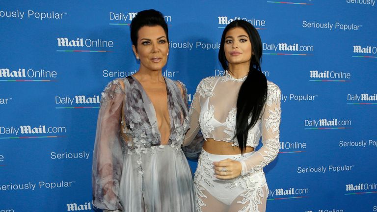 Kris and Kylie Jenner at the Cannes Lions 2015, International Advertising Festival. Pic: AP