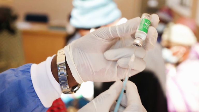 Administering the COVID-19 vaccine in Lesotho