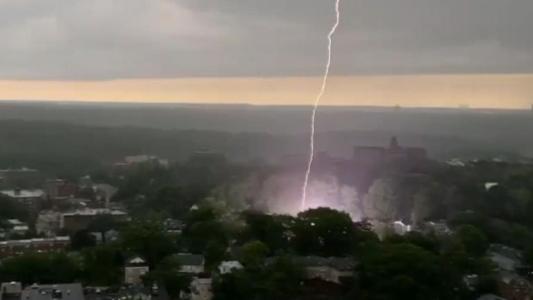 Lightning strike in the Bronx 