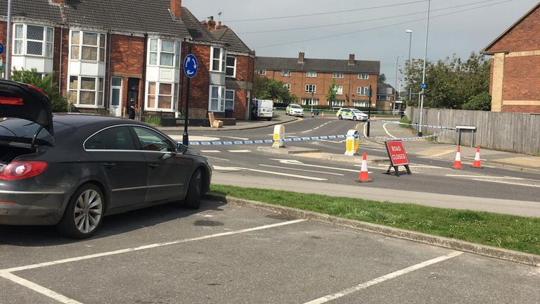 Police have cordoned off High Holme Road in Louth