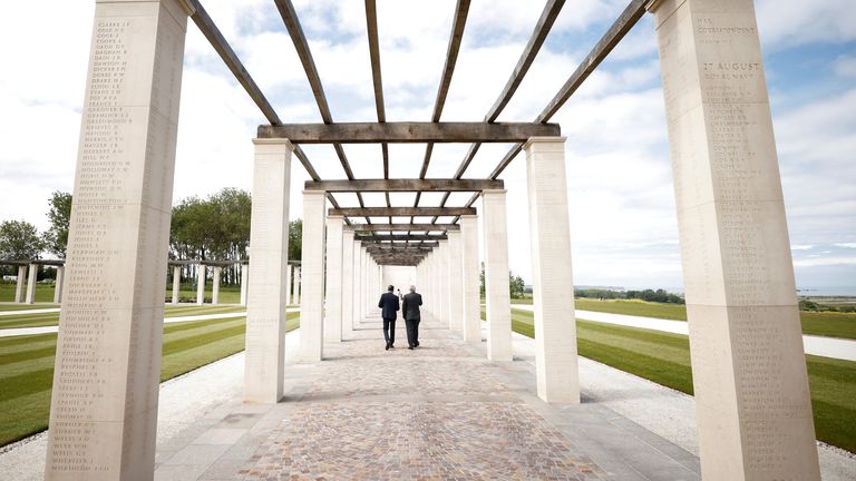People visit the new British Normandy Memorial at Ver-sur-Mer