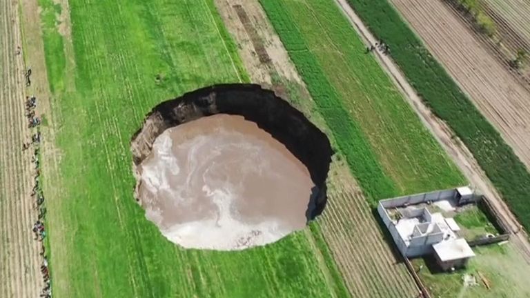 Huge sinkhole opens up in Mexico