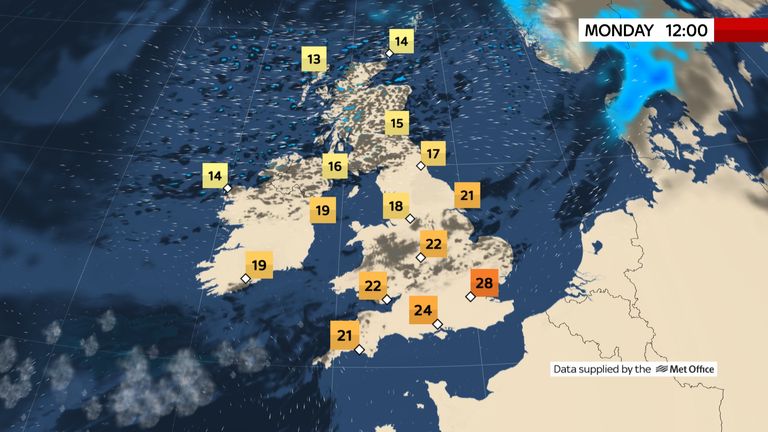 Monday Afternoon Weather