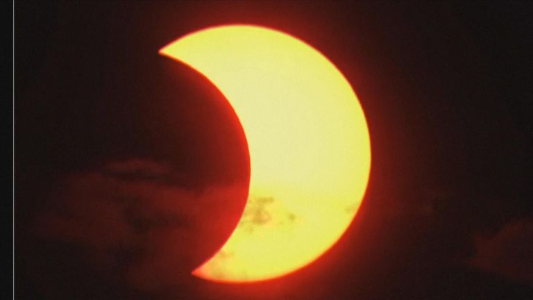 Partial eclipse in Canada