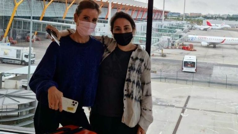 A new image shows Princess Latifa appearing to wear a face mask in Madrid-Barajas airport. Instagram/ @shinnybryn