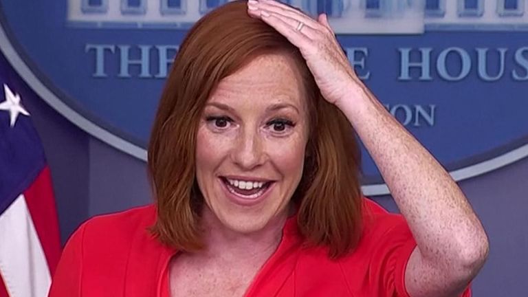 A black housefly sat for about two minutes on Psaki&#39;s ginger hair, hanging on as she responded to a question from a reporter.