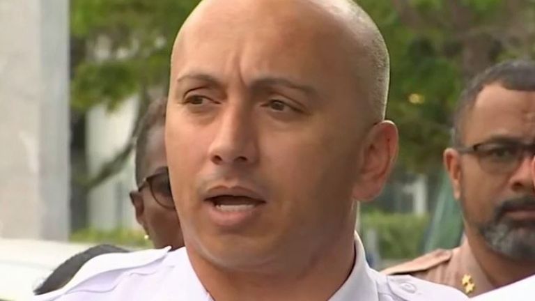 Assistant Fire Chief of Operations Ray Jadallah gives an update on collapsed building rescue operation in Miami