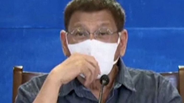 Rodrigo Duterte threatens anyone not getting a COVID jab with jail