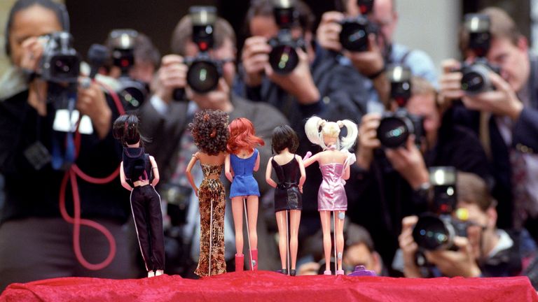 Attracting almost as much media attention as the real thing, the Spice Girls dolls are launched at the British Association of Toy Retailers Fair in London in October 1997