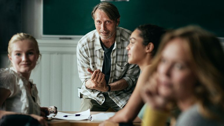 Mads Mikkelsen stars in Thomas Vinterberg&#39;s Another Round. Pic: Henrik Ohsten/ Studio Canal           