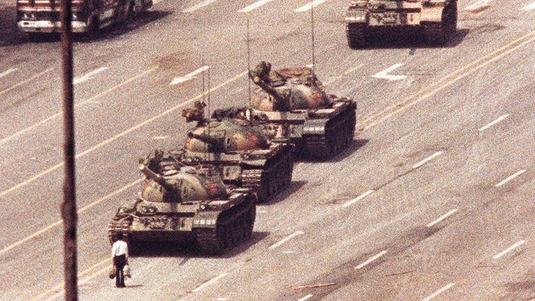 This picture of the &#39;tank man&#39; in 1989 became a symbol of the Tiananmen Square massacre