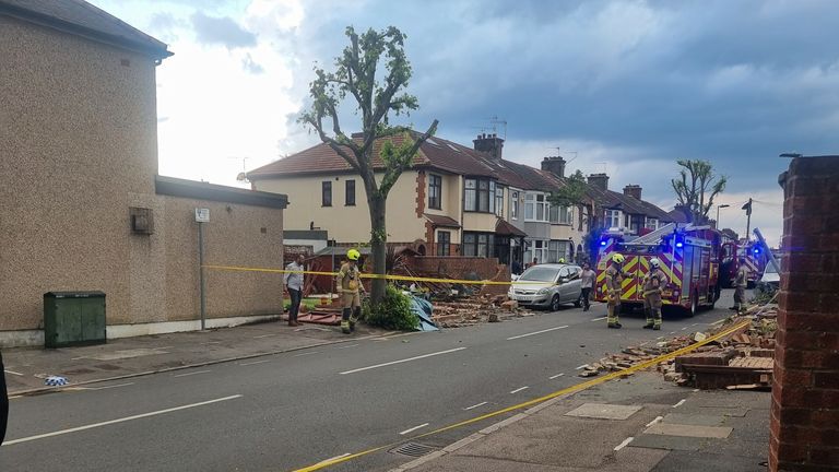 The aftermath in Barking. Pic: Kiran Bhangal