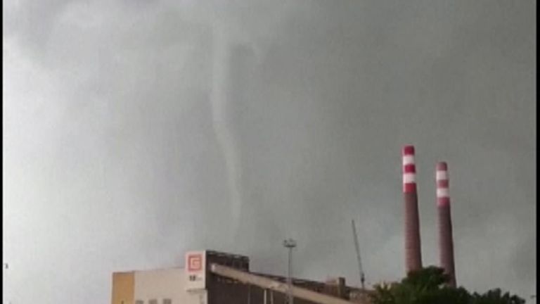 A rare tornado struck along the Czech Republic&#39;s southern border, destroying parts of some towns.