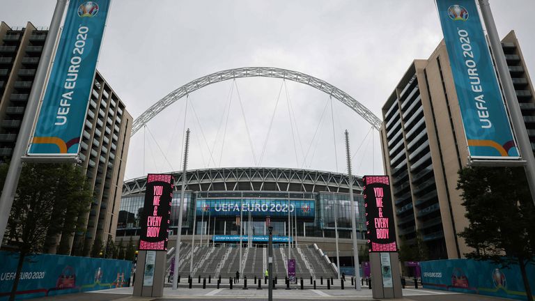 Wembley stadium. Pic: AP