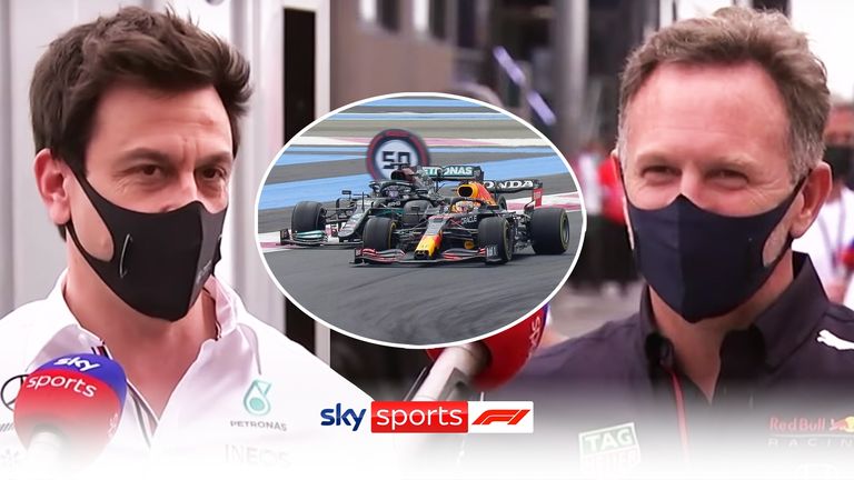 Le directeur de l'équipe Mercedes Toto Wolff et le directeur de l'équipe Red Bull Christian Horner reviennent sur une bataille incroyable entre Lewis Hamilton et Max Verstappen au GP de France.