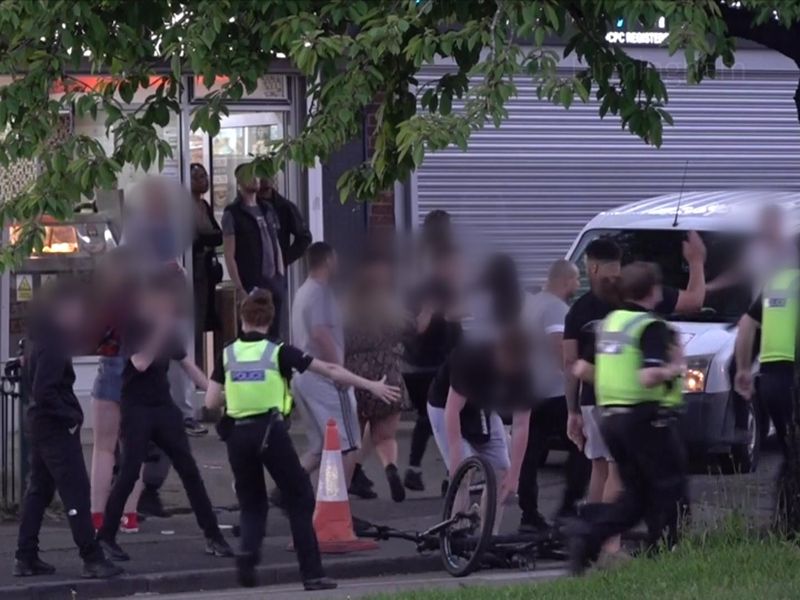 Police clash with youths in Birmingham after Kingstanding stabbing | UK  News | Sky News