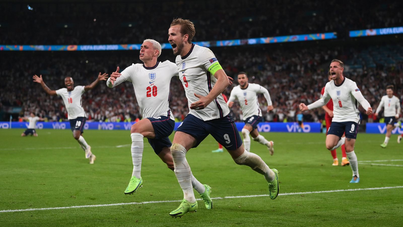 England through to first ever Euros final after beating Denmark 2-1 in ...