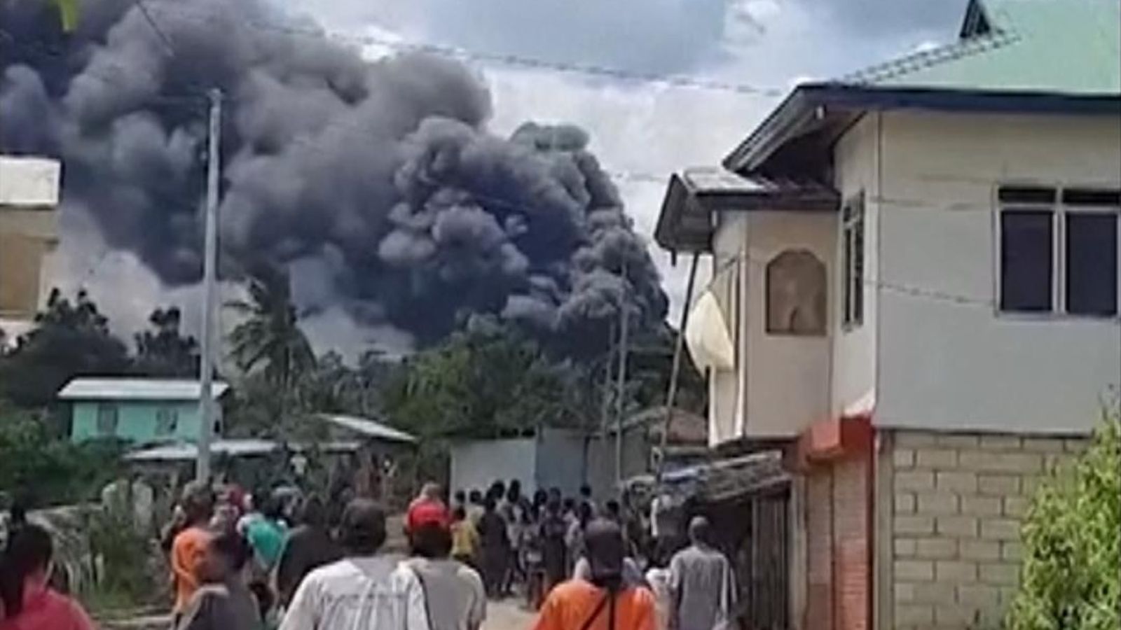 Philippines Air Force plane crash kills at least 17 World News Sky News