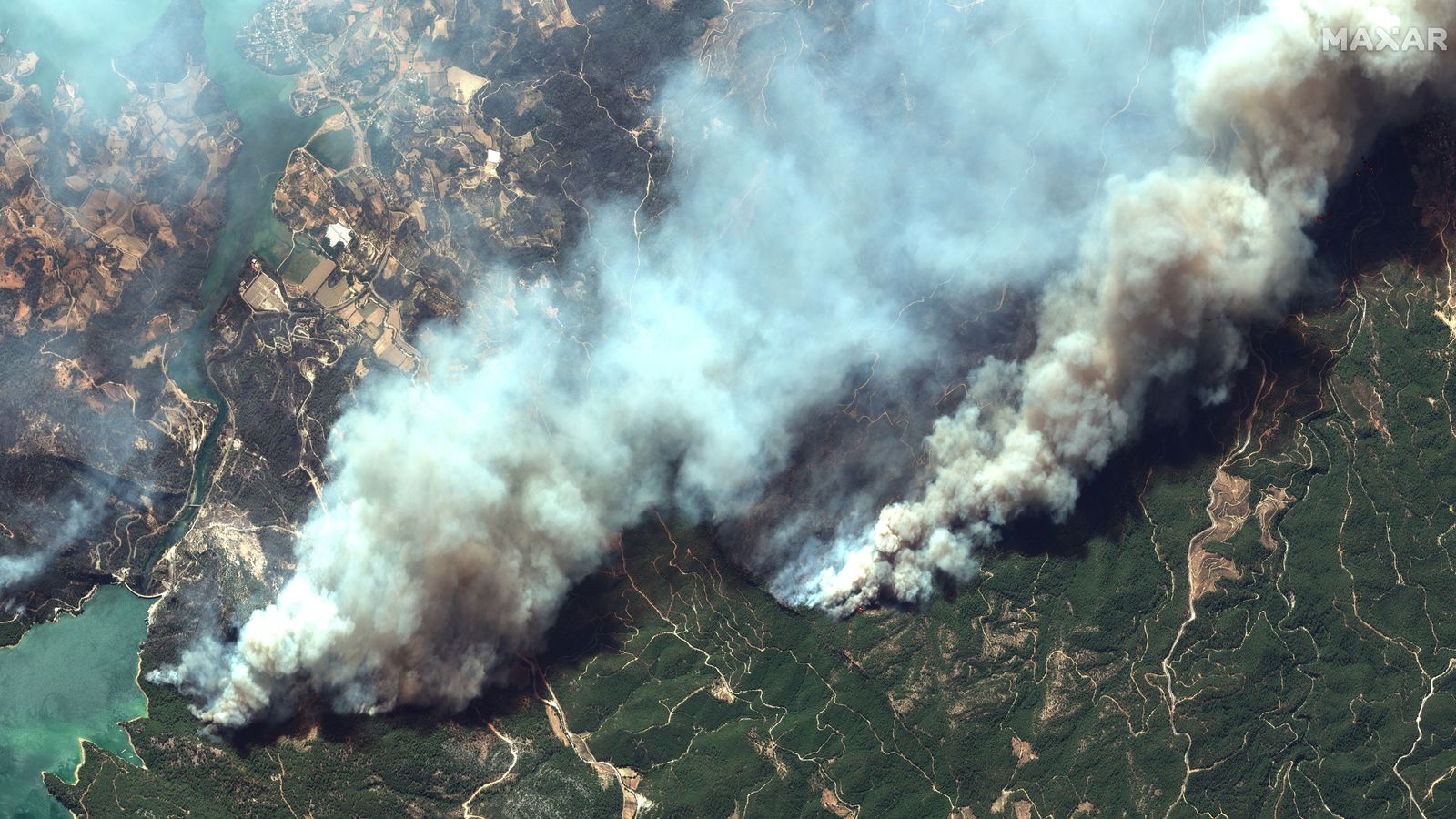 Turkey Wildfire: Satellite images show devastation caused ...