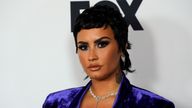 Demi Lovato attends the iHeartRadio Music Awards at the Dolby Theatre on Thursday, May 27, 2021, in Los Angeles. (AP Photo/Chris Pizzello)