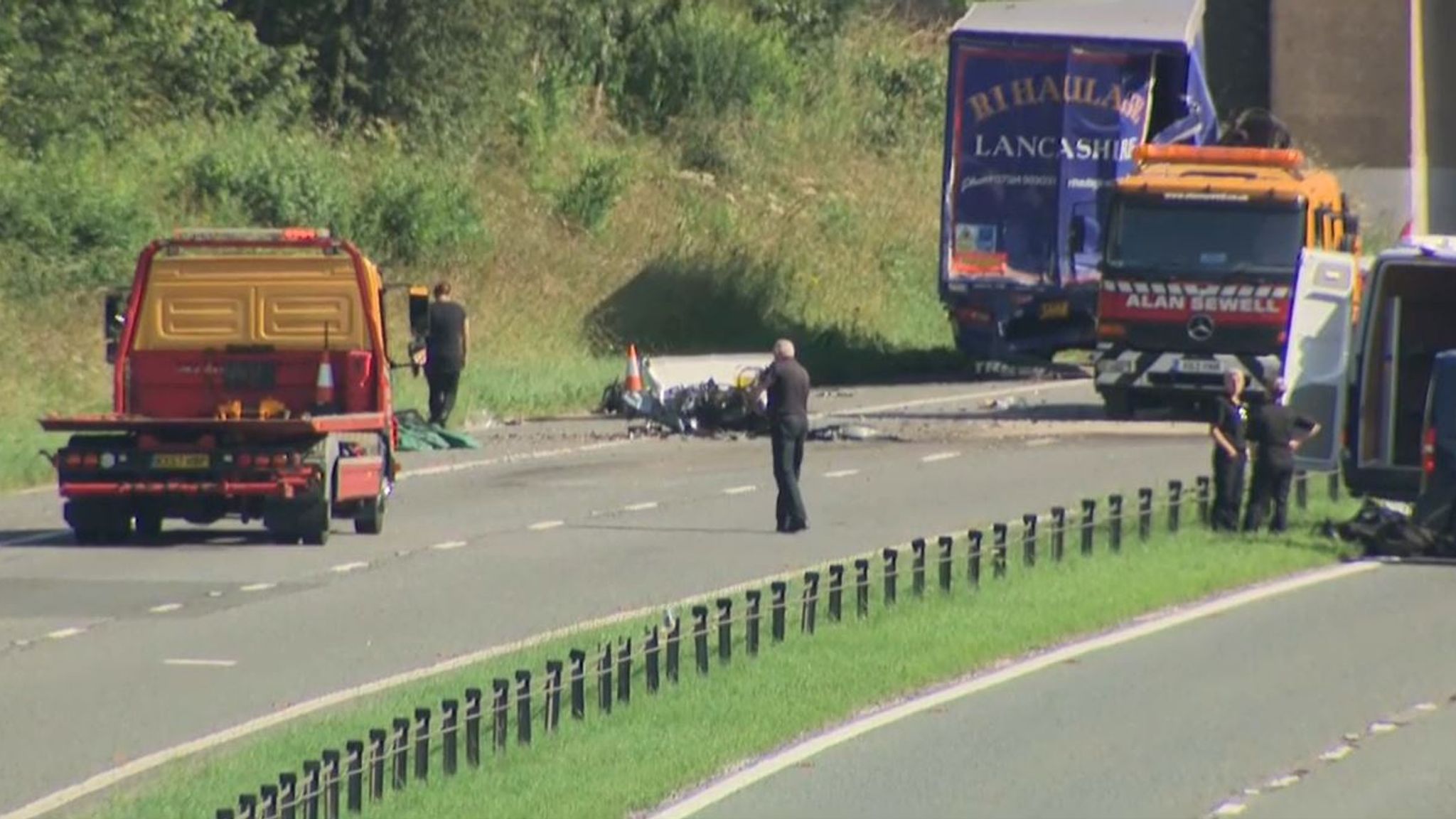 People Feared Dead After Lorry Catches Fire In Multi Vehicle Crash On