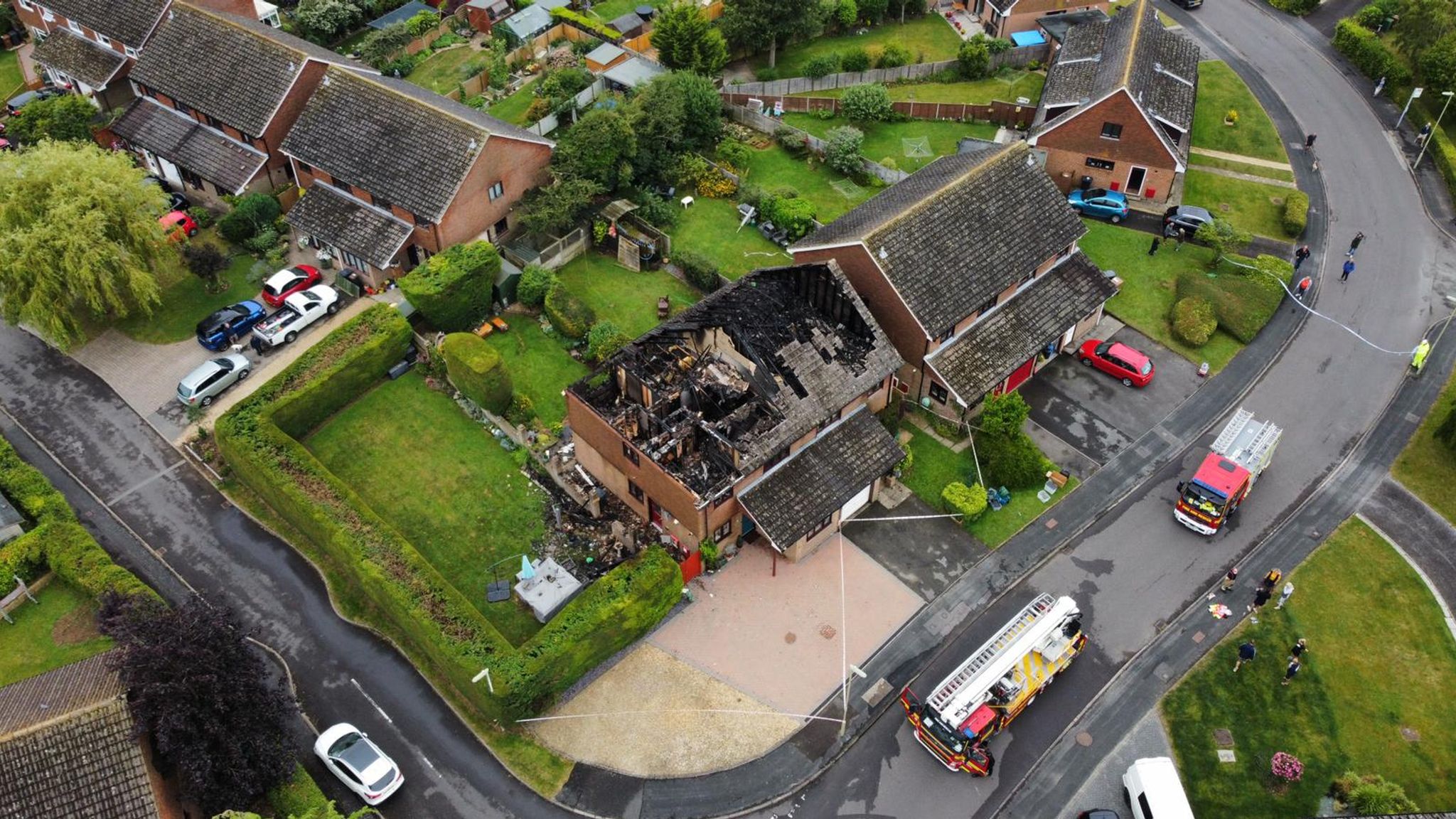 Hampshire House roofs destroyed after being struck by lightning in