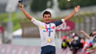 Ecuador's Carapaz takes gold in road race